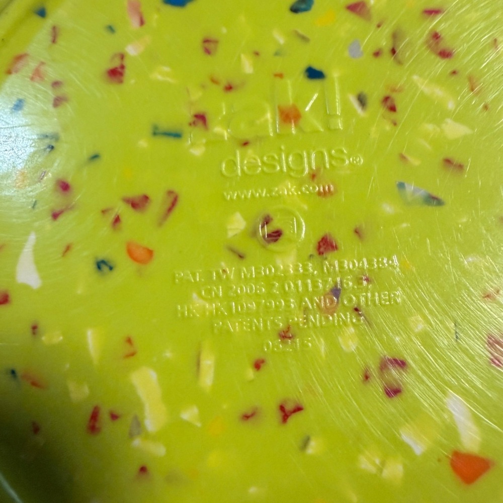 Zak Designs Confetti Melamine Mixing Bowl Set Retro MCM Speckled Orange Yellow 2 - Picture 7 of 7